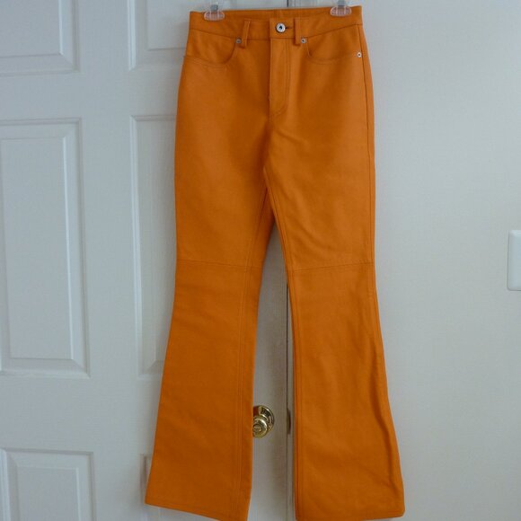 JW Anderson Leather Bootcut-Leg Trousers - Picture 11 of 15